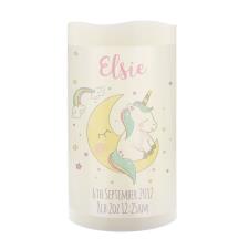 Personalised Baby Unicorn Nightlight LED Candle